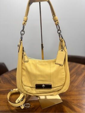 Yellow Leather Coach Kristin Shoulder Bag